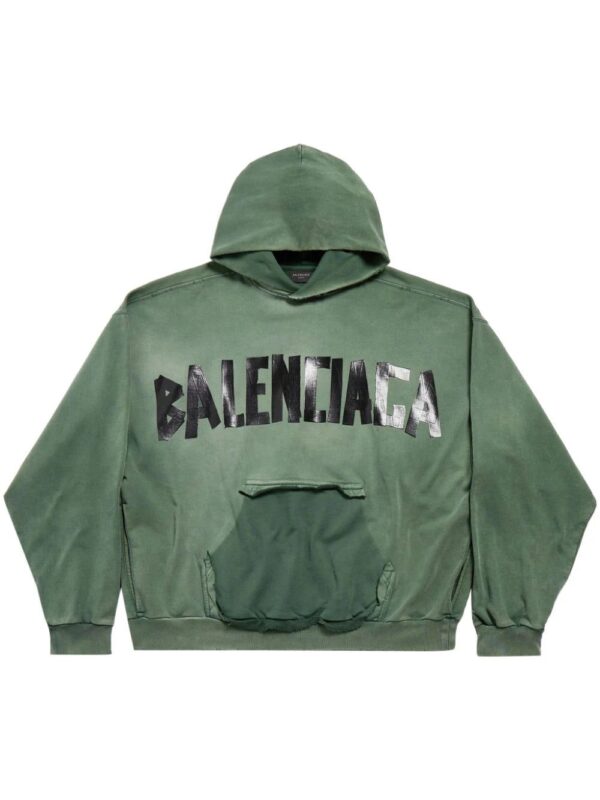 Balenciaga  Tape Type logo cotton hoodie
