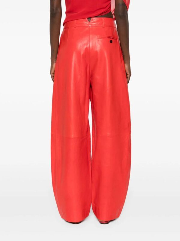 Jacquemus  Ovalo wide-leg leather trousers - Image 4