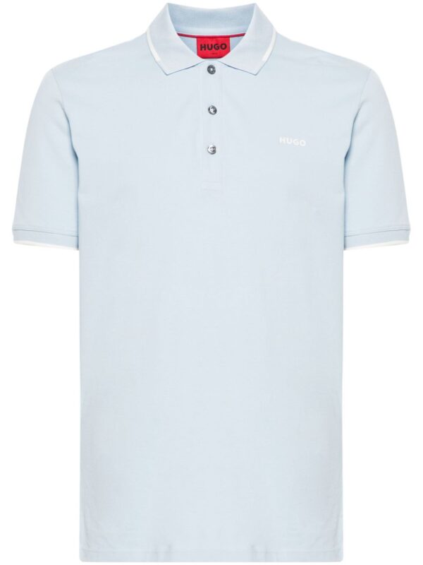 HUGO logo-appliqué piqué polo shirt
