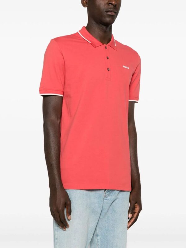 HUGO  logo-appliqué piqué polo shirt - Image 3