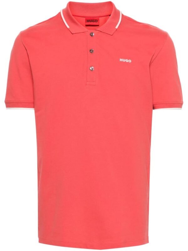 HUGO  logo-appliqué piqué polo shirt