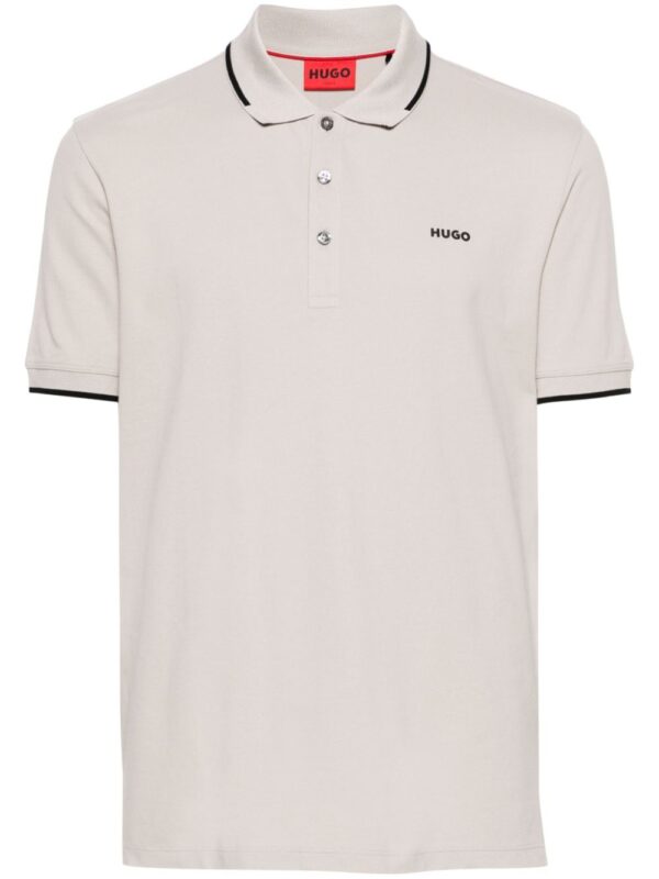 HUGO logo-appliqué piqué polo shirt