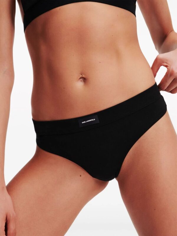Karl Lagerfeld  Essential logo-appliqué thong - Image 4
