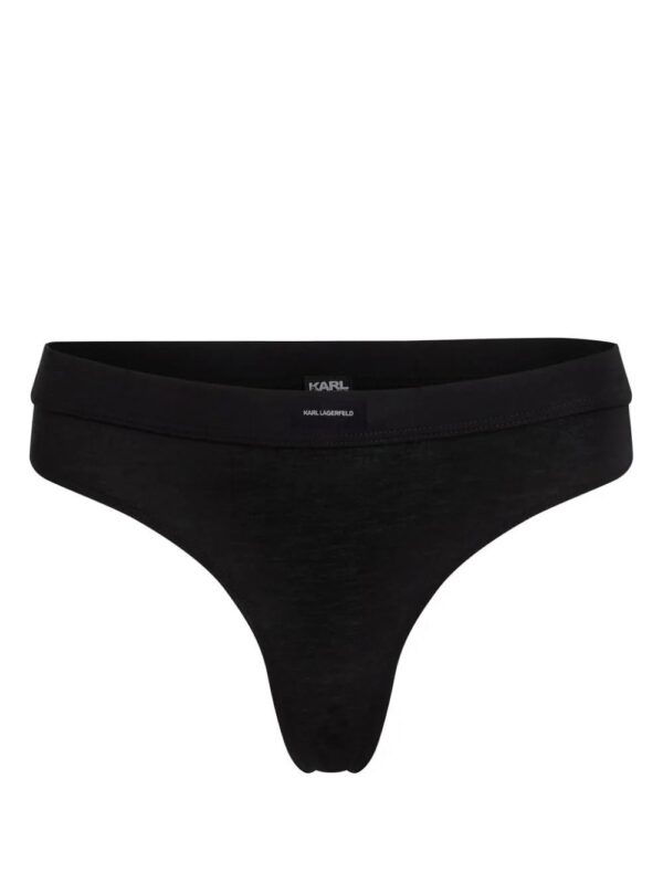 Karl Lagerfeld  Essential logo-appliqué thong