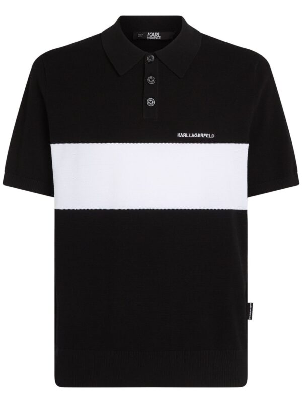 Karl Lagerfeld colour-block polo shirt