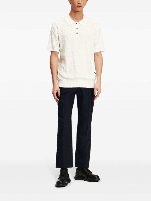 Karl Lagerfeld monogram-jacquard cotton polo shirt - Image 2