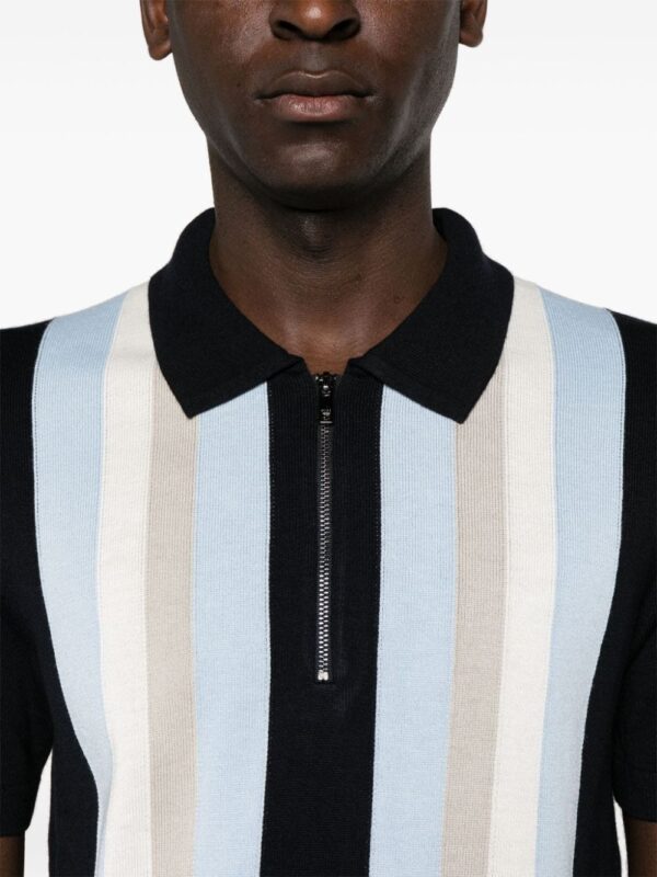 HUGO striped zipped polo shirt - Image 5