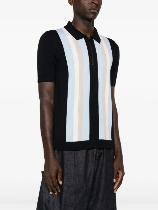 HUGO  striped zipped polo shirt - Image 3