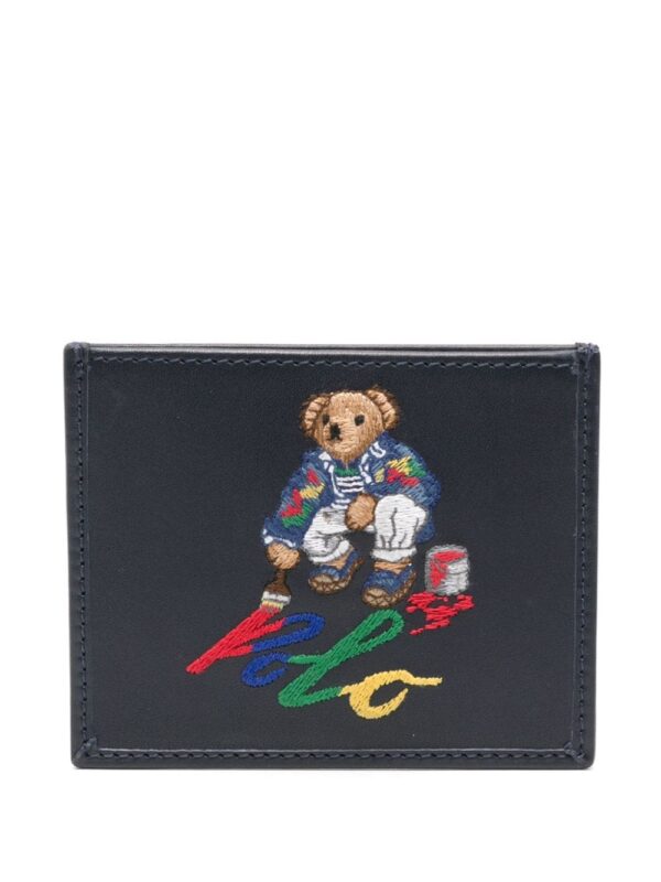 Polo Ralph Lauren logo-embroidered leather cardholder