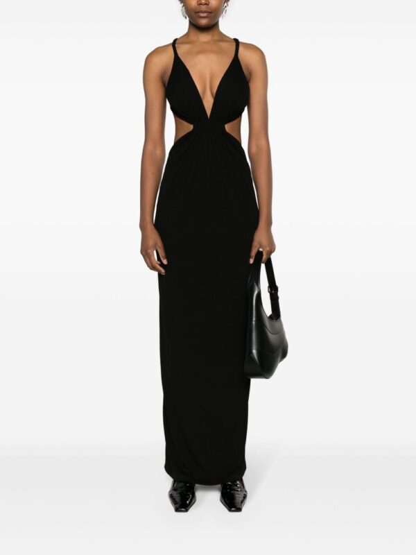 Saint Laurent cut-out crepe maxi dress - Image 2