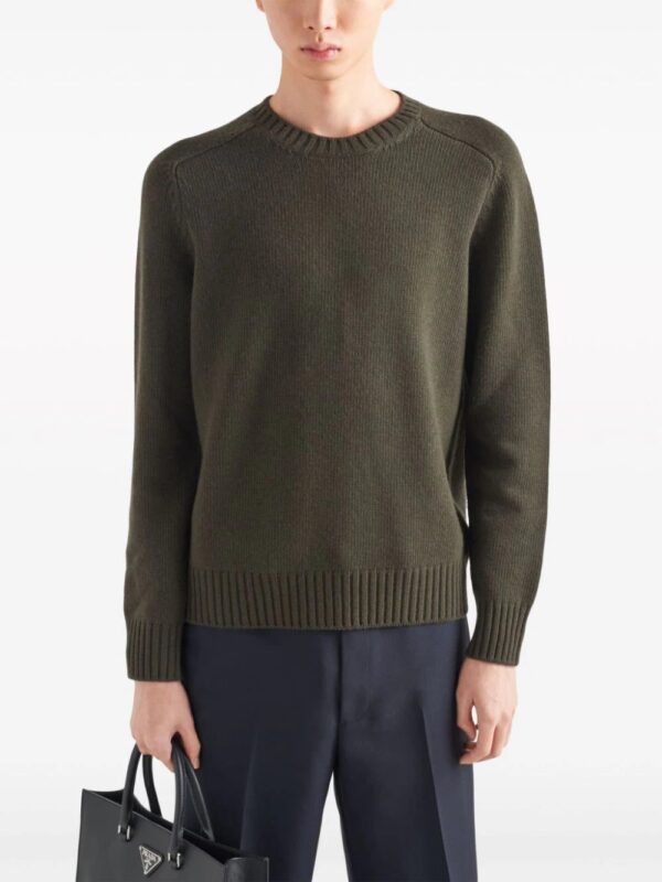 Prada  triangle-logo crew-neck jumpe - Image 4