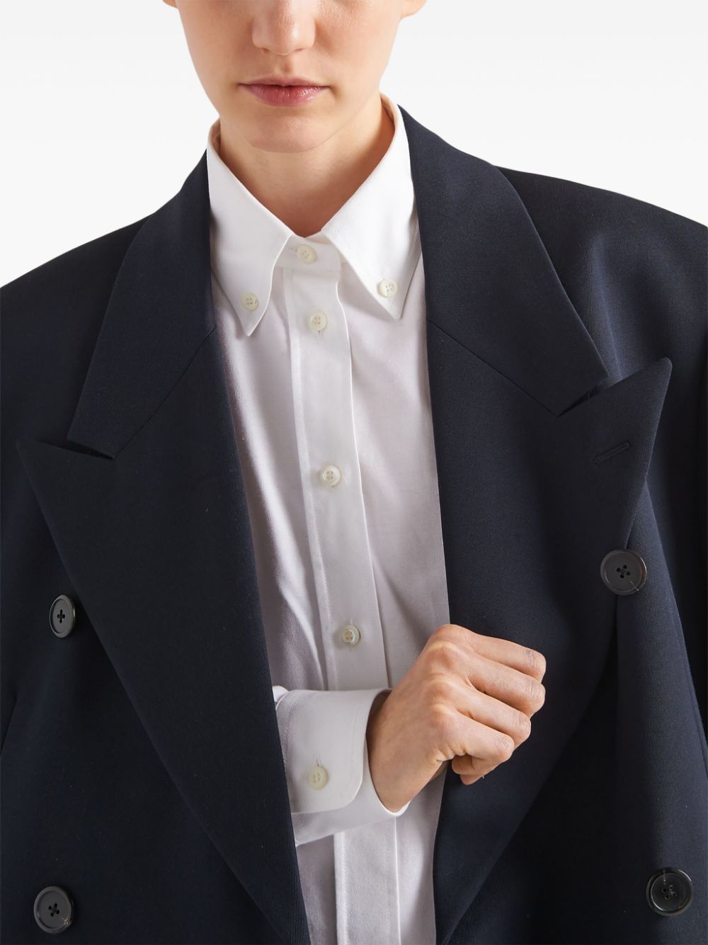 Prada logo-embroidered cotton shirt - Image 4