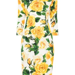 Dolce & Gabbana floral-print silk-blend dress