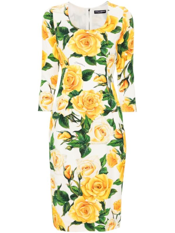Dolce & Gabbana floral-print silk-blend dress