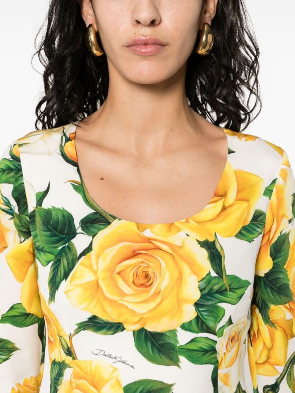 Dolce & Gabbana floral-print silk-blend dress - Image 5