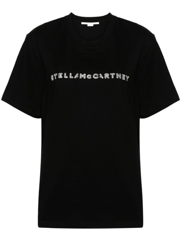 Stella McCartney crystal-logo cotton T-shirt