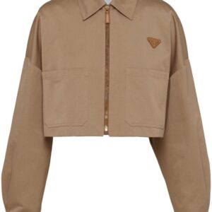 Prada triangle-logo cropped jacket