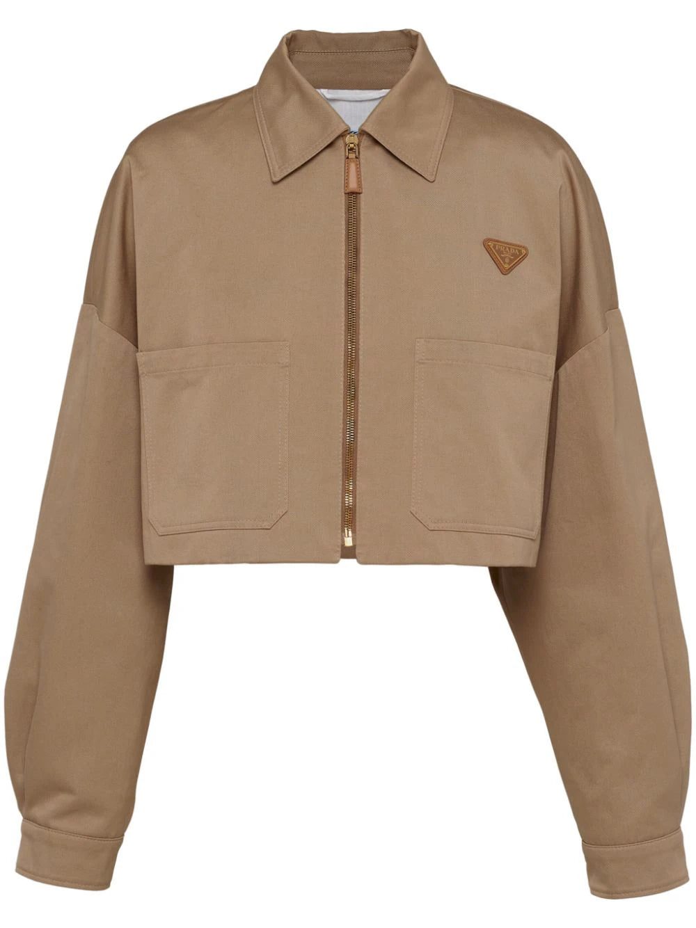 Prada triangle-logo cropped jacket