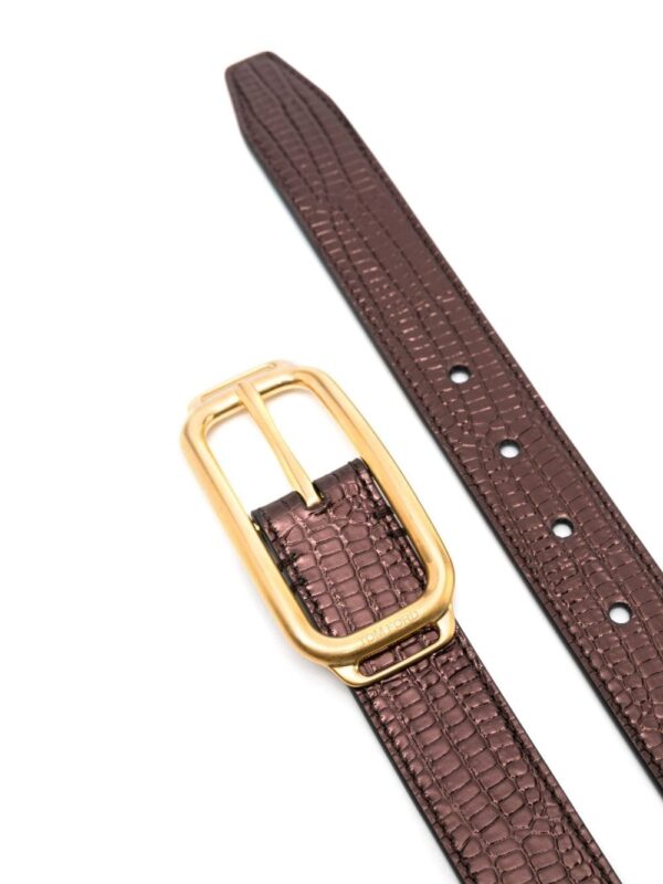 Louis Vuitton embossed-crocodile leather belt - Image 2