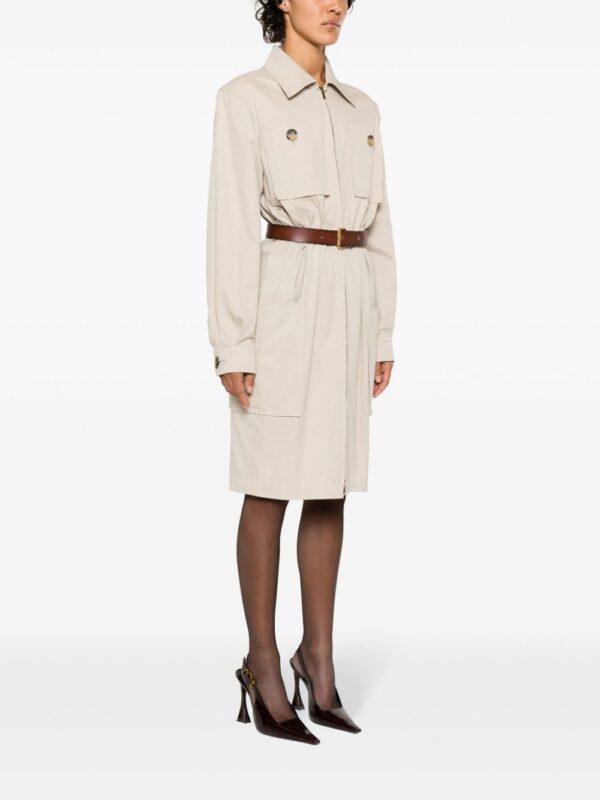 Saint Laurent Saharienne belted cotton dress - Image 3