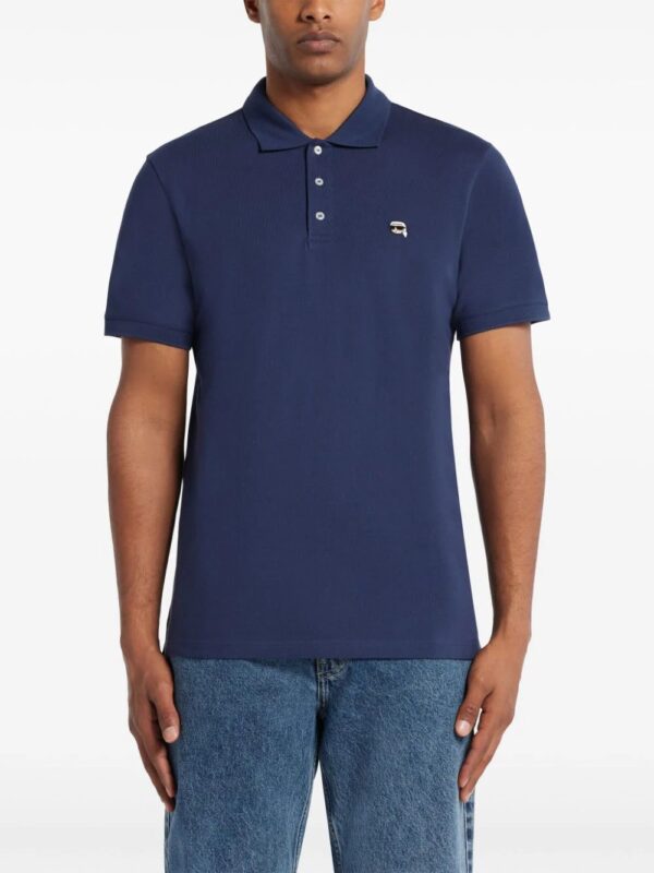 Karl Lagerfeld  IKONIK embroidered-logo polo shirt - Image 3