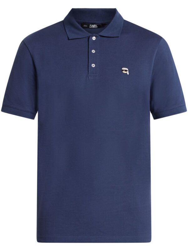 Karl Lagerfeld  IKONIK embroidered-logo polo shirt