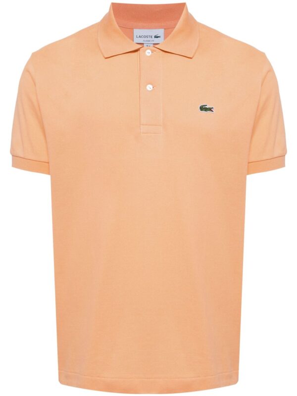 Lacoste logo-applique striped cotton polo