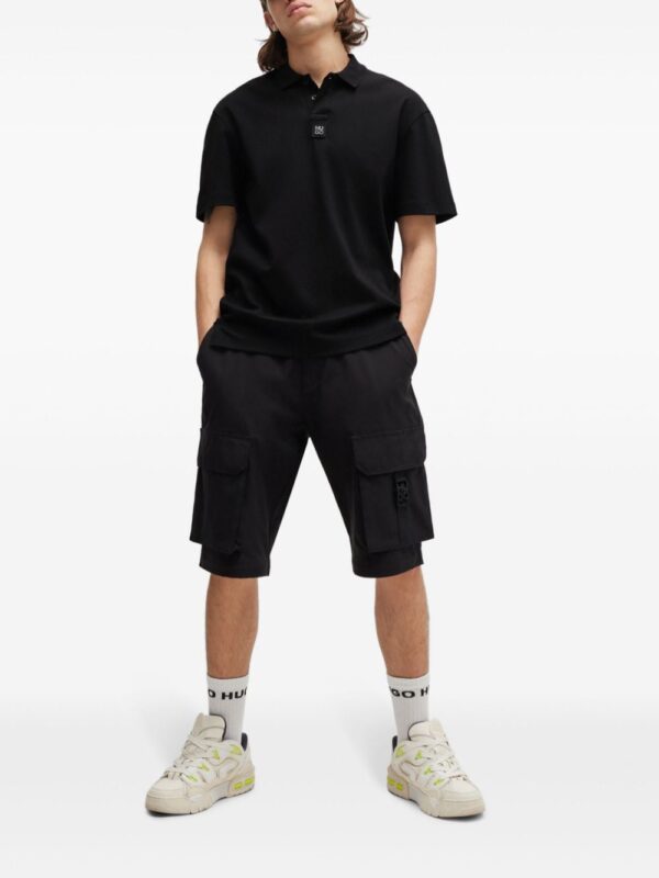 HUGO logo-appliqué cotton polo shirt - Image 2