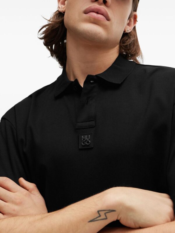 HUGO logo-appliqué cotton polo shirt - Image 5