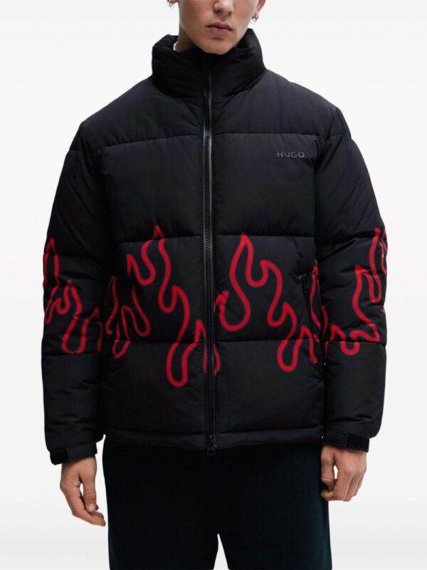 HUGO  flame-print quilted jacket - Image 3