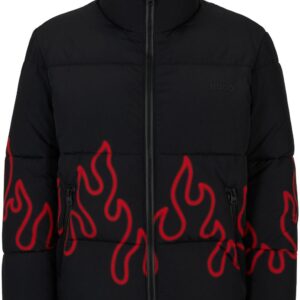 HUGO  flame-print quilted jacket