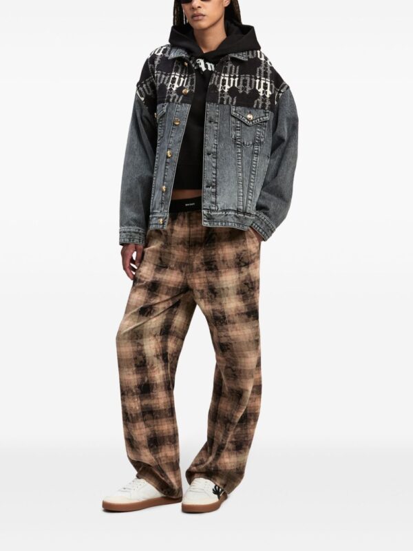 Palm Angels  monogram-jacquard denim jacket - Image 2