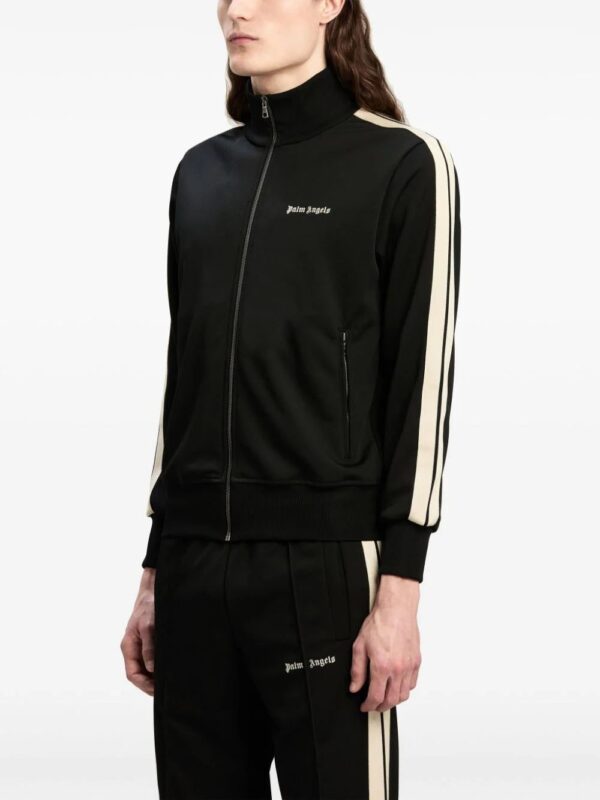 Palm Angels  logo-embroidered zip-up jacket - Image 4