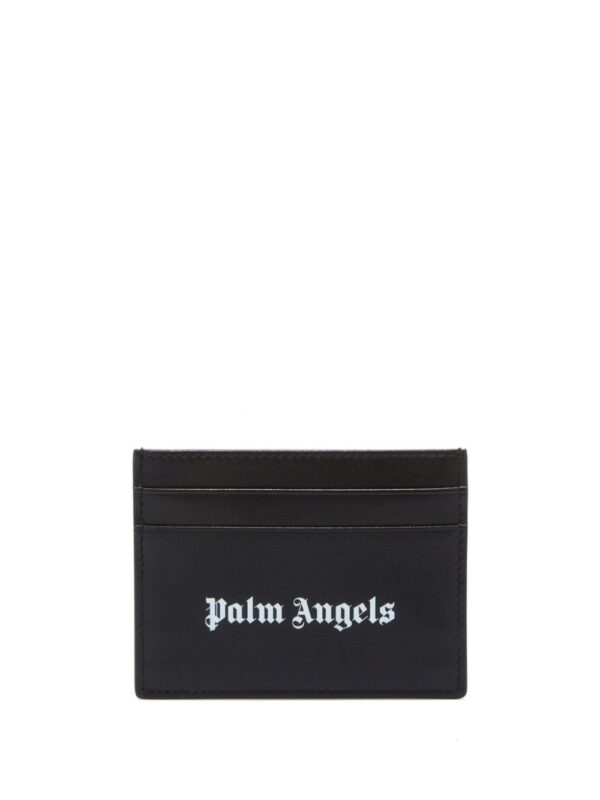 Palm Angels logo-print leather card holder