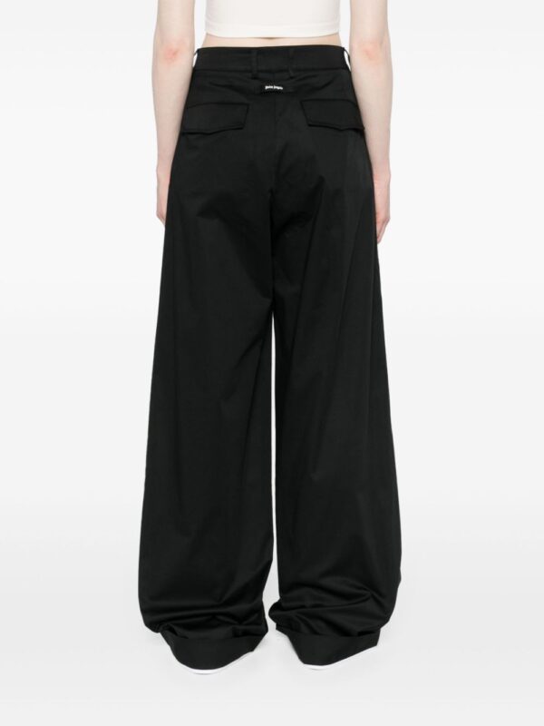 Palm Angels  logo-tag pleated straight trousers - Image 4