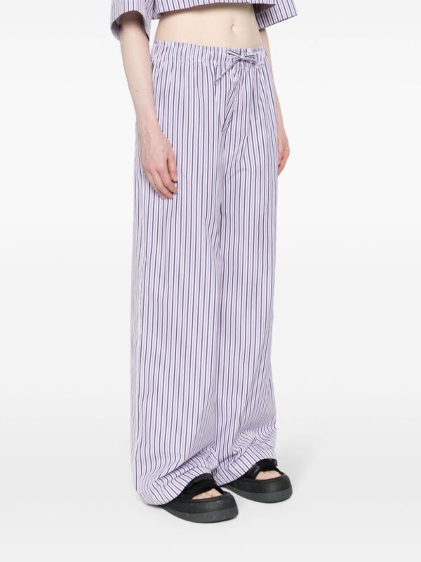Palm Angels  logo-tag striped straight trousers - Image 3