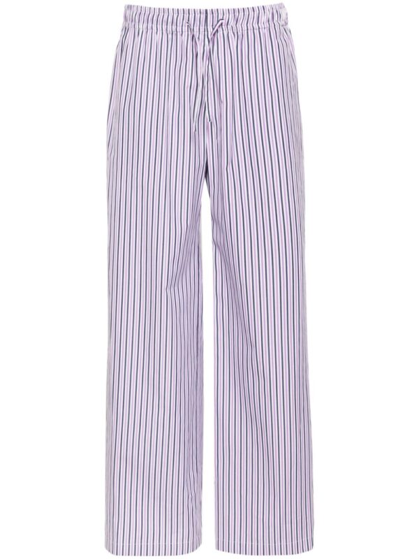 Palm Angels  logo-tag striped straight trousers