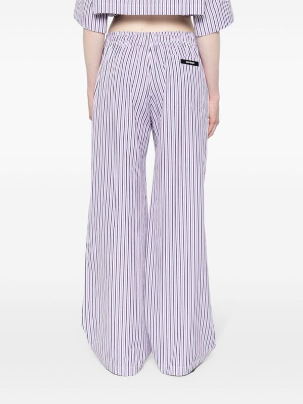 Palm Angels  logo-tag striped straight trousers - Image 4