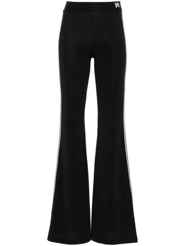 Palm Angels  monogram-embroidered flared trousers