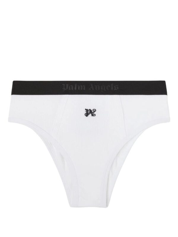 Palm Angels  monogram-embroidered high-waist briefs