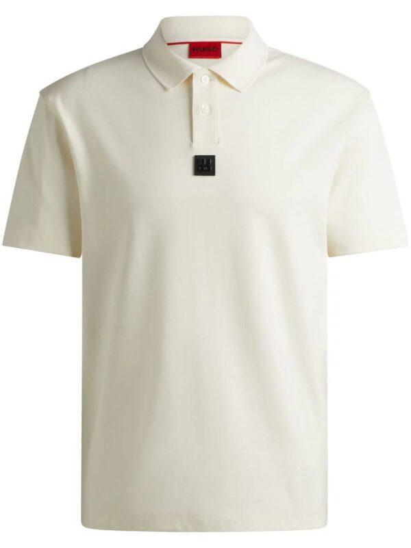 HUGO  logo-appliqué cotton polo shirt