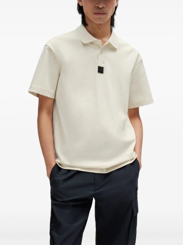 HUGO  logo-appliqué cotton polo shirt - Image 3