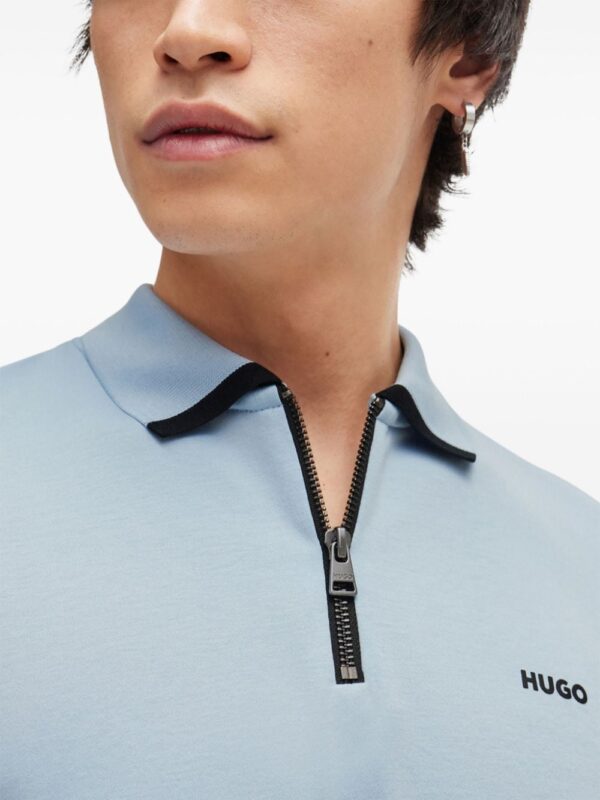 HUGO logo-print cotton polo shirt - Image 5