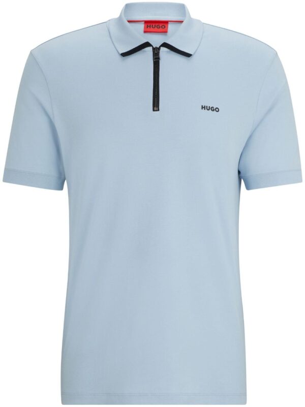 HUGO logo-print cotton polo shirt