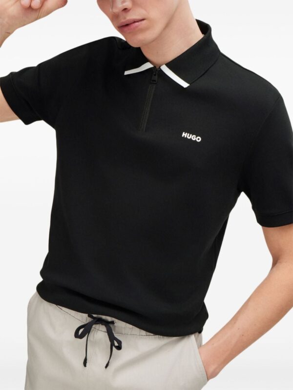 HUGO logo-print cotton polo shirt - Image 5