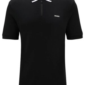 HUGO  logo-print cotton polo shirt