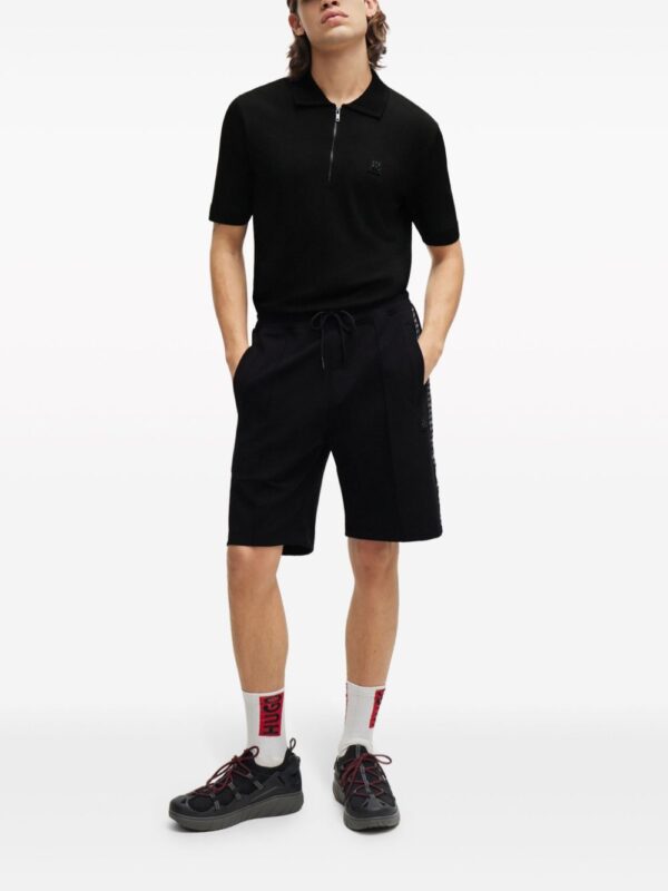 HUGO logo-appliqué zip-up polo shirt - Image 2
