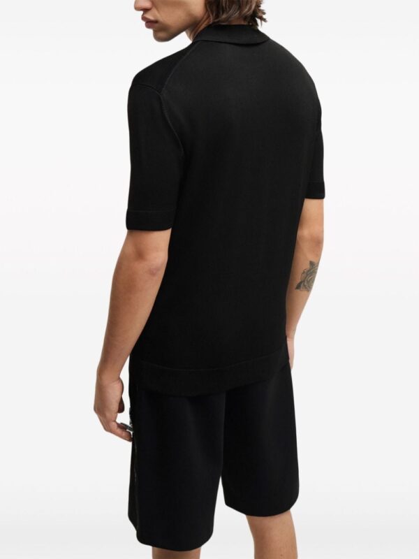 HUGO logo-appliqué zip-up polo shirt - Image 4