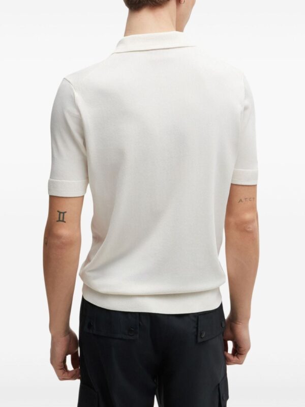 HUGO logo-appliqué zip-up polo shirt - Image 4