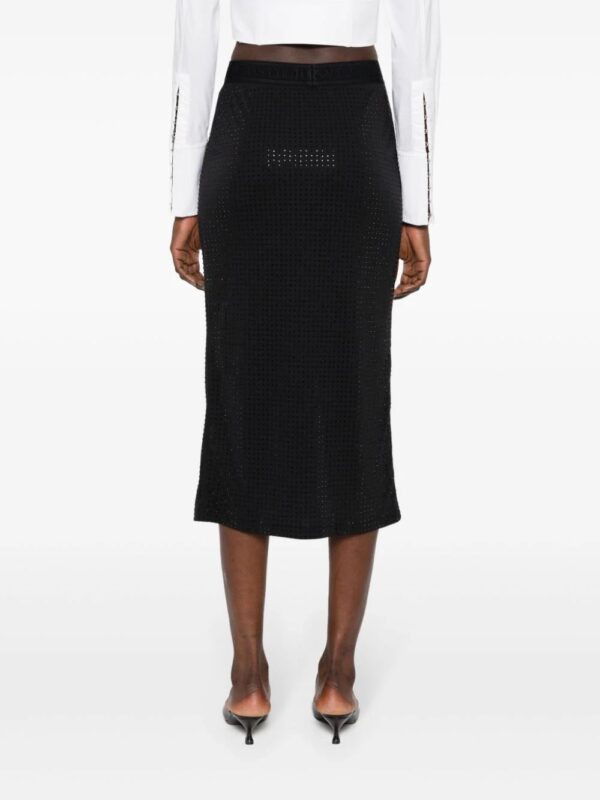Versace Jeans Couture  crystal-embellished midi skirt - Image 4